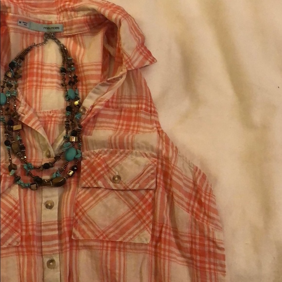 2/ $10 Maurices Button Down Tank - Picture 3 of 5